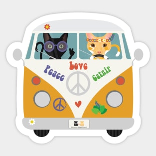 hippie cats Sticker